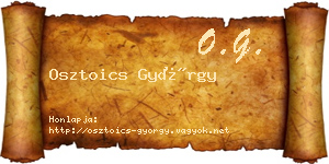 Osztoics György névjegykártya