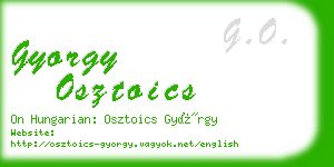 gyorgy osztoics business card